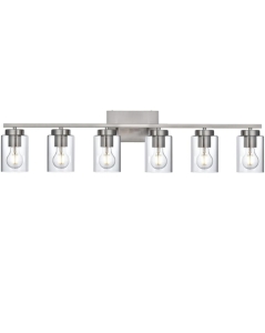 6 Bulb Light Fixture, Bathroom Light Fixture Brushed Nickel (r5)