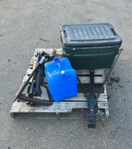 (1) Action Packer Ice Chest (1) 7 Gallon Water Bucket & More