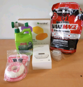 (1) 7 Lbs of SnakeMace (1) Nanoleaf Home Decor (1) Mold Armor E-Z Deck, Fence and Patio & Much More (r6)