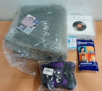 (1) Florensi Meditation Pillow (1) Vinyl Record Cleaning Kit (1) Purple XL Dog Harness & Much More (r5)