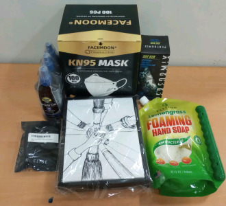 (1) 100 Pack of KN95 Mask (1) Lemongrass Hand Soap (1) Preformix Energy Booster & Much More (r7)