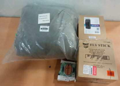 (1) Lockly Sucre Pro Deadbolt Door Lock (1) Florensi Meditation Pillow (1) 3 Pack Of Raid Fly Sticks & Much More (perch)