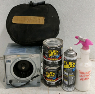 (2) Flex Seal - 32 fl oz Can - Black (1) Flex Seal Spray Can - 14oz Can - White Hampton Bay Ventilation Fan (1) Jumper Cables w/ Case