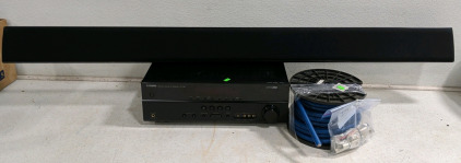 (1) Yamaha RX-V367 Receiver (1) SnapAV Passive Left, Center, Right (LCR) Soundbar - 56" (1) Roll of 0 (zero) Gauge Wire