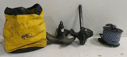 (1) Boating Essentials Set - Anchors, Ropes & Storage Bag