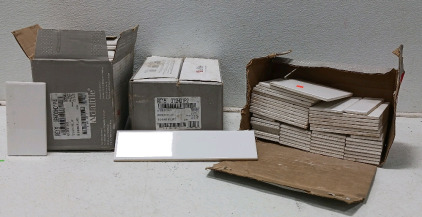 (3) Boxes White Tile (Sizes in Photos)