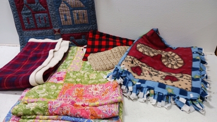 (2) Boxes Of blankets, (16) Candy Dishes (in original packaging)