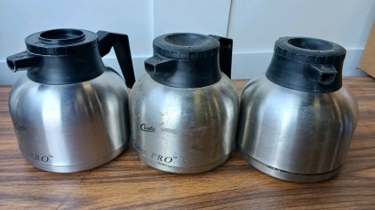 3) Curtis Stainless Coffee Pots