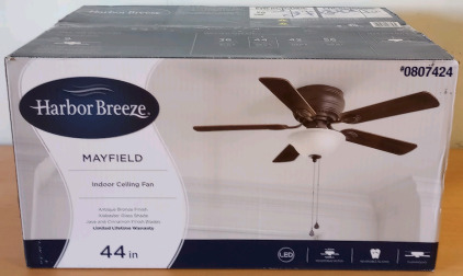 Harbor Breeze Mayfield 44" Indoor Ceiling Fan (r6)