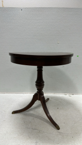 Vintage Mersman 25-4 Round Drum End Table/Night Stand