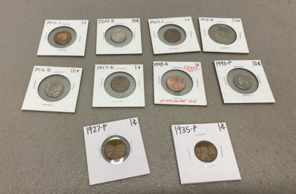 (1) Lot of (10) Various Collectible Vintage Coins