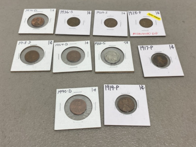 (1) Lot of (10) Various Collectible Vintage Coins