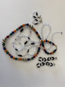 2 Sets Of Beaded Necklaces and Earrings
