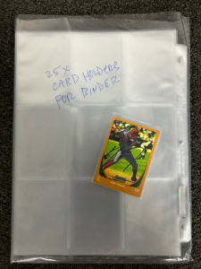 Mike Trout Rookie Card and 25 Card Sleeves