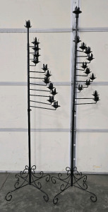 (2) 12 Candle Candelarias- 78" And 73" Adjustable