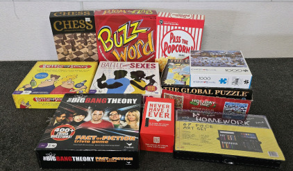 Assorted Board Games And Puzzles