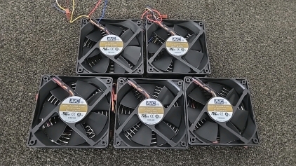 (1) Set of 5 AVC PC Fans