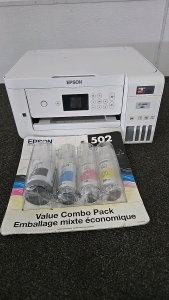 (1) Epson Eco Tank ET-2850 Printer (1) Set of Epson Eco Tank 502 Ink