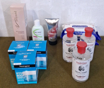 (3) 1.7-Oz Jars Of Neutrogena HydroBoost Water Jell, (3) 12-Oz Bottles Of Thayers Facial Toner, Rose Petal-Witch Hazel/ Aloe Vera Formula & More