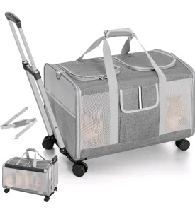 (1) Sedioso Pet Carrier with Wheels, 24"L x 14.5"W x 14"H