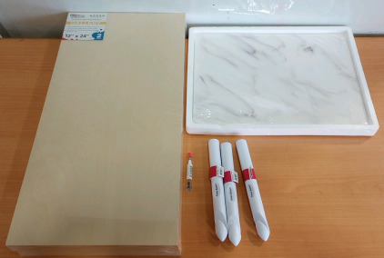 (1) 12"x24" Wooden Painting Panels (1) 12"x16" Diatomaceous White Marble Drying Mat (3) Crochet Hooks & Much More (sp1)