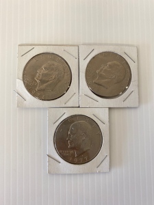 (3) Eisenhower Dollars 1977-1978