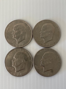 (4) Eisenhower Dollars 1971
