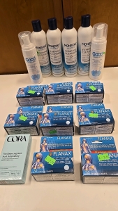 (8) Containers of Naproxen Sodium (1) Box of Cora Balancing Boric Acid Suppository (4) Bottles of Feminine Cleanser (2) Bottles of Foaming Feminine Wash