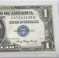 (2) 1935 A Washington $1.00 Silver Certificates W/ Consecutive Serial Numbers (Sleeved) - 6