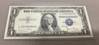 (1) $1 Silver Certificate Fancy Serial Number Dollar Bill 5 Of A Kind - 2