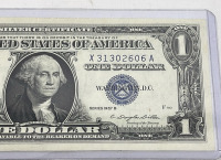 1957 B Washington $1.00 Silver Certificate (Sleeved) - 2