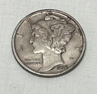 (4) Mercury Silver Dimes Dated 1939-1943 - 2