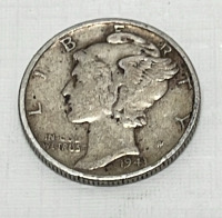 (4) Mercury Silver Dimes Dated 1939-1943 - 3