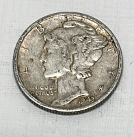 (4) Mercury Silver Dimes Dated 1939-1943 - 5