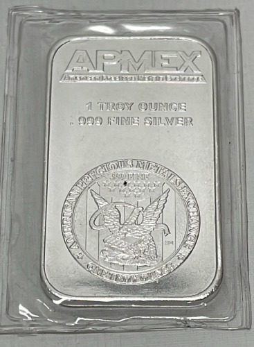 (1) Troy Ounce Bar Of .999 Fine Silver