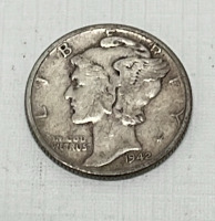 (4) Mercury Silver Dimes Dated 1942-1944 - 2