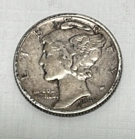 (4) Mercury Silver Dimes Dated 1942-1944 - 4