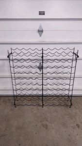 38"x 41"x 9½" (Black) Mountable Metal Wine Rack