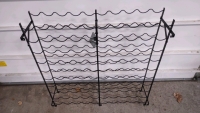 38"x 41"x 9½" (Black) Mountable Metal Wine Rack - 2