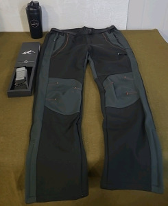 (1) Pair Of Gash Hao Ski Pants, 34 x 30, (1) Tactical Belt, Grey, Small & (1) 24-Oz Stainless steel, Vacuum Insulated Shaker/Water Bottle