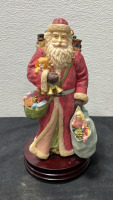 (1) Kirkland Santa And Sleigh With Candle Holders (1) Musical Santa With Wooden - 7