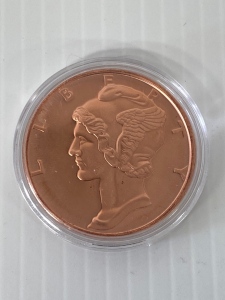 1 Oz Fine Copper Round