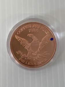 1 Oz Fine Copper Round