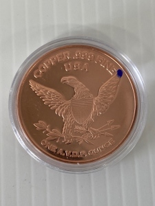 1 Oz Fine Copper Round