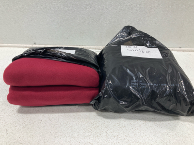 (2) Brand New Maroon Snuggies