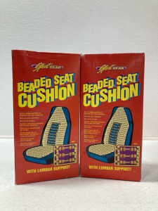 (2) Street Gear Beaded Seat Cushion with Lumbar Support