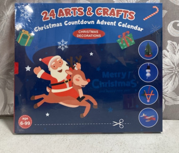 (1) 24 Arts and Crafts Christmas Countdown Advent Calender Christmas Decorations