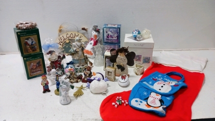 Christmas Items, Large Stocking, Ornaments, and More