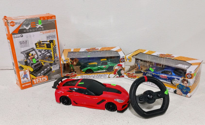 (2) Street Fighter Die Cast, Remote Control Corvette, Vev Robotics