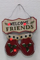 Christmas Decor (2) Wreaths and Welcome Sign - 4